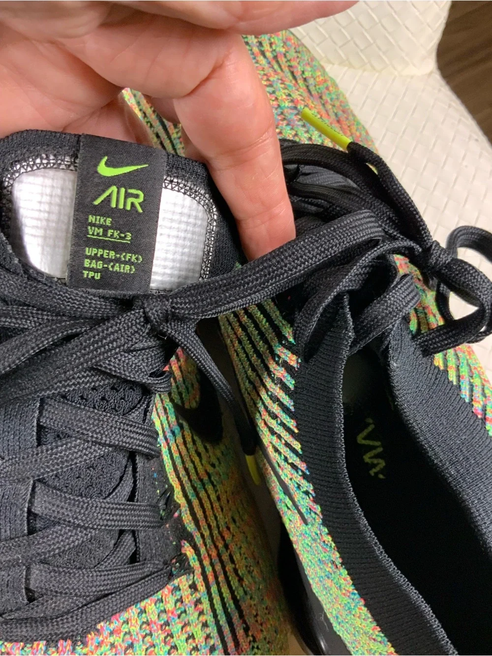 Nike Men’s Multicolor Flyknit Athletic Shoes with Black Accents
